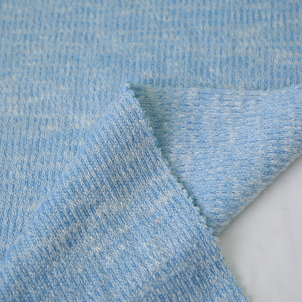 Quality assurance trendy custom recycled stretch hacci sanded rayon poly knit fabric