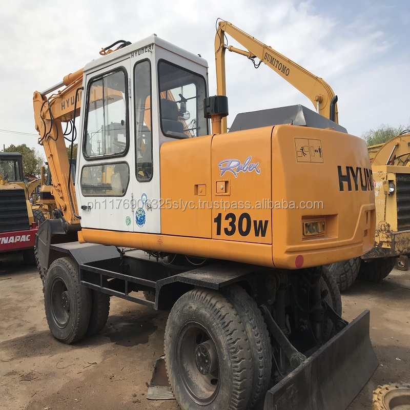 Б/у колесный экскаватор hyundai 130w-5 на продажу