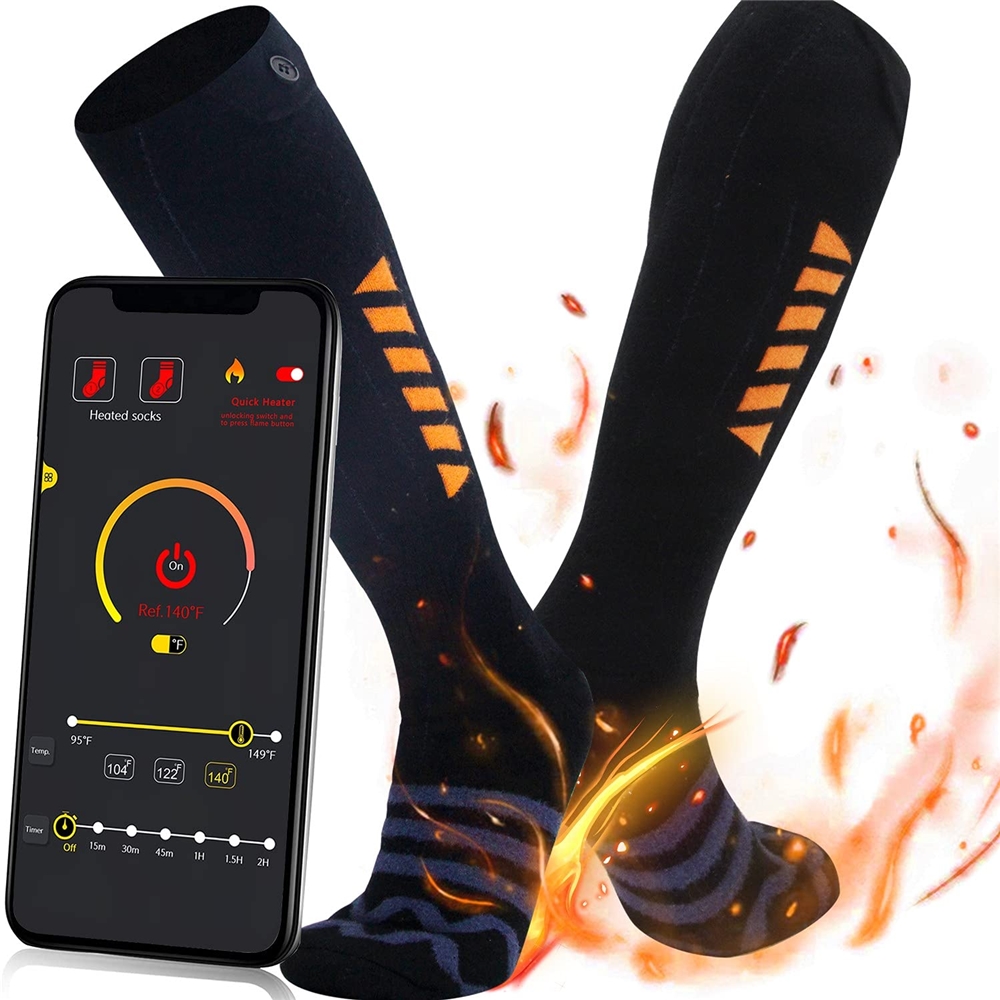 Cheap Heated Socks Warm Shoes Electrical Heated Sock Timed Shutdown