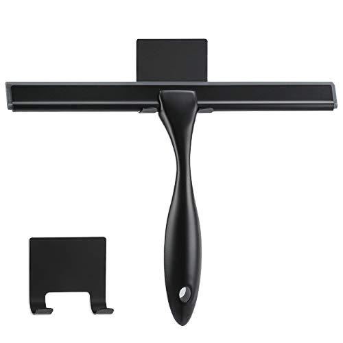 Factory-Priced Black Stainless Steel Blade Wiper Rubber Household Bathroom Window Floor Kitchen Shower Cleaning Featuring Metal