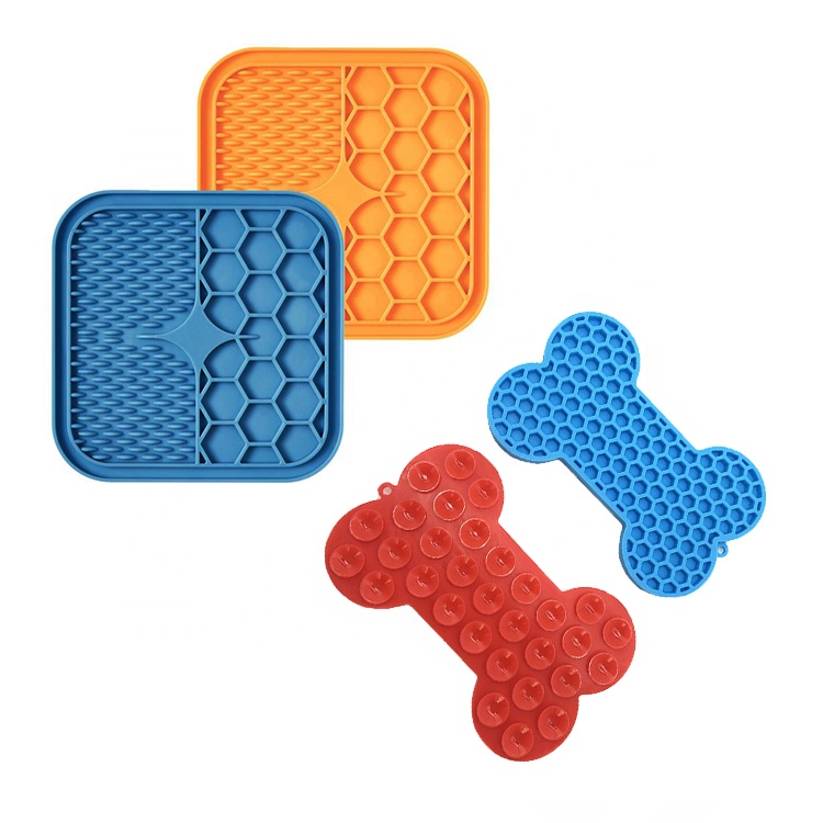 Sohpety Custom Silicone Wall In Pet Dog Bath Food Bowl Slow Feeder Feeding For Pad Licking dog lick Mat