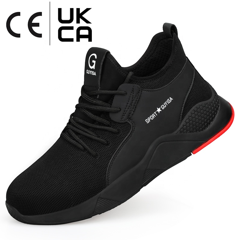 GUYISA Fashion Hot Sale Safety Shoes High Quality CE Certified Lightweight Anti-Smash Protection Steel Toe Safety Shoes For Men