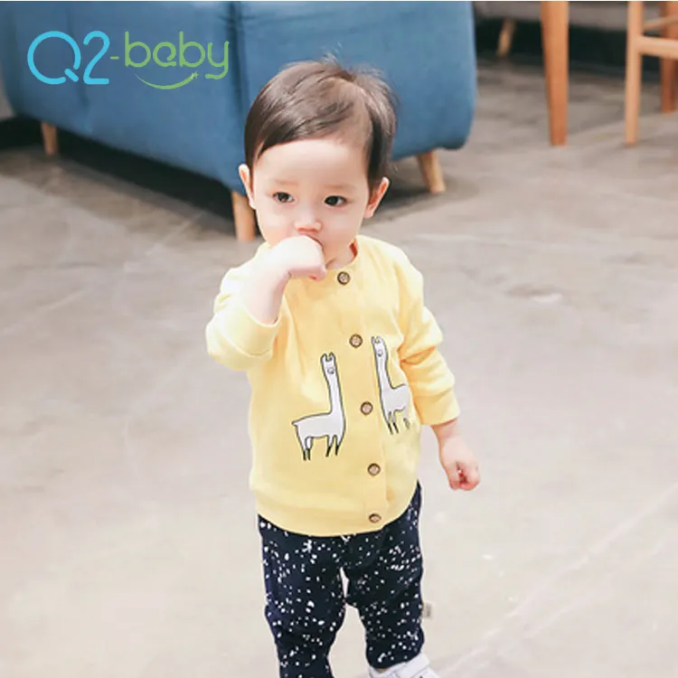 Q2-baby Winter Warm Single Button Anti-Wrinkle Cotton Baby Boy Girl Coats