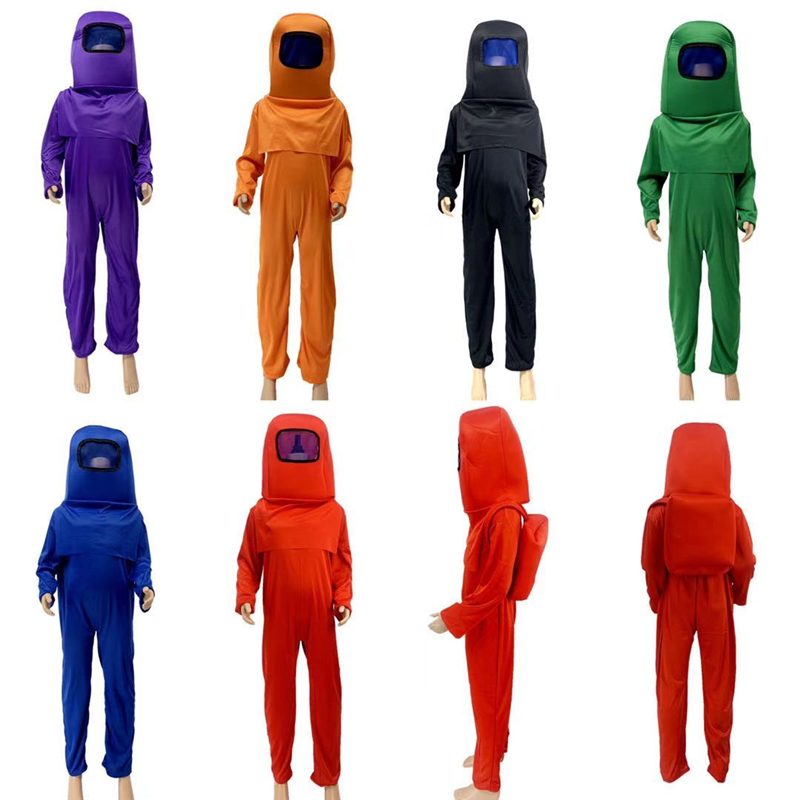 3 Pcs Set Among Us Cosplay Costume Bodysuit Among Us Game For Kids Anime Cosplay Role Play Boys Girls