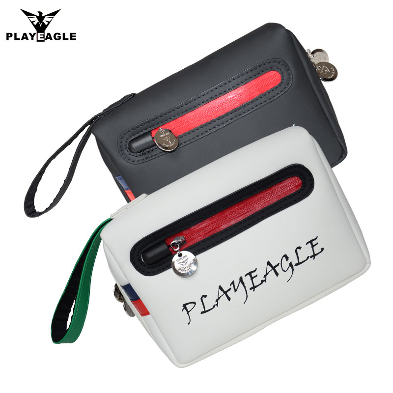 Мягкая кожаная сумка PLAYEAGLE для гольфа черного и белого цвета, аксессуары для гольфа, сумка для мячей