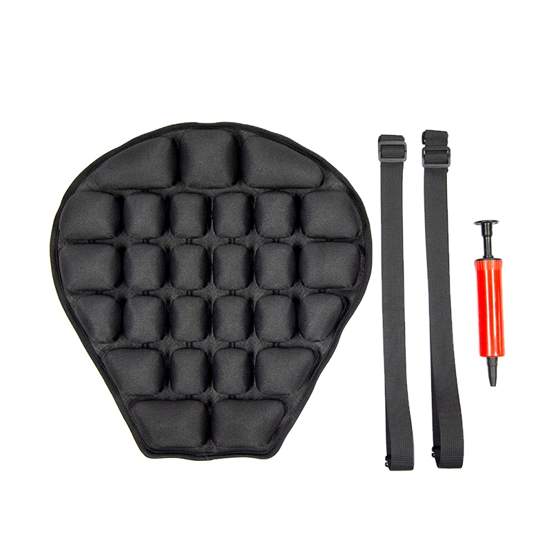Factory Wholesale 3D Decompression Motorcycle Air Cushion Shock Absorption Long Riding Hip Protection Motorbike Seat Pad Black