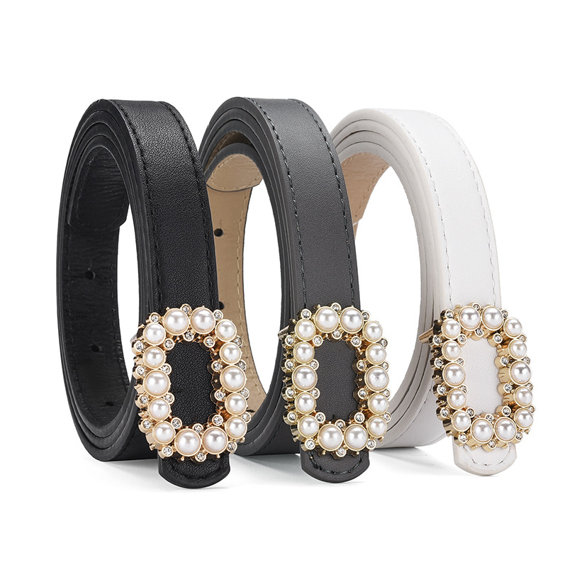 Women Skinny Pu Thin Waist Belt for Dress Ladies Fashion Thin Belt Plus Size