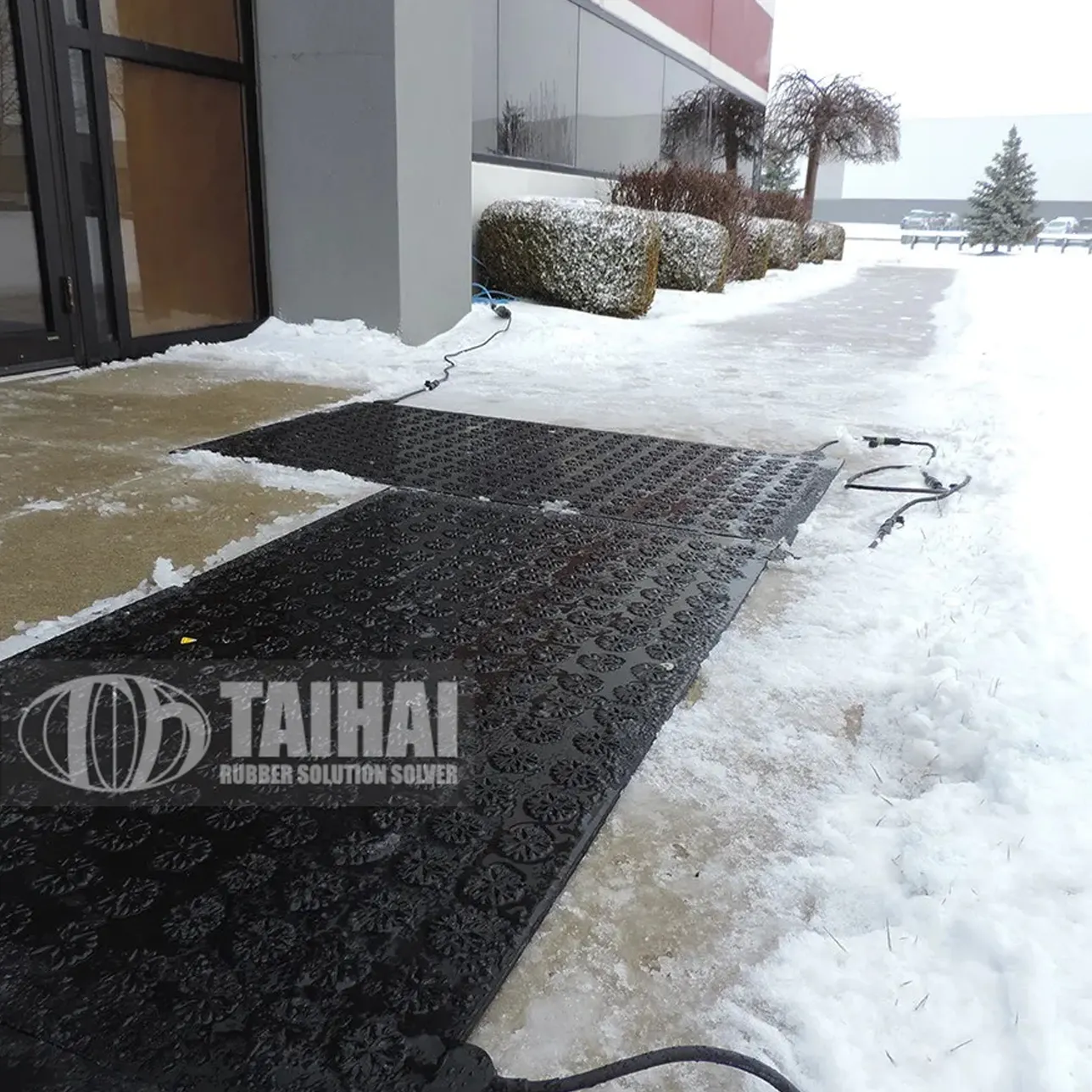 Прочие резиновые изделия, коврик с подогревом в виде снежинок для дорожной дороги/подъездной дорожки, Противоскользящий коврик для таяния снега 32x56 дюймов