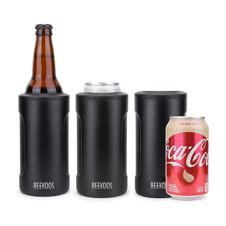 Оптовая продажа, 3 в 1, портативные пивные бутылки Coozies из нержавеющей стали с вакуумной изоляцией для холодных напитков, 12 шт.