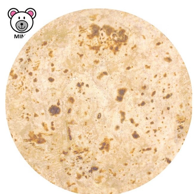 Фабричное флисовое детское одеяло Tortilla на заказ, Лидер продаж на Amazon, круглое мексиканское одеяло для детей, низкий минимальный заказ, фланелевое одеяло Burrito