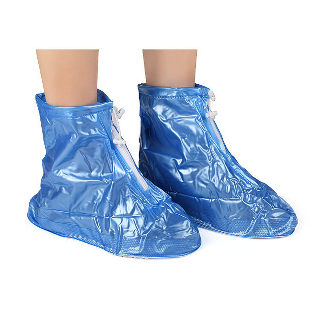 High Quality Men Women Reusable Waterproof Non-slip PVC Sand Control Rain Boot Shoe Cover with Zipper