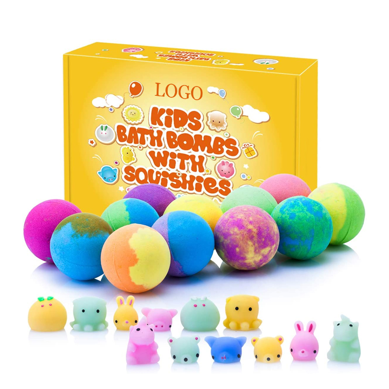 OEM ODM Bath Bombs for Kids Surprise Bubble Fizzies Vegan Essential Oil Spa Dry Skin Moisturize Bath salt beads