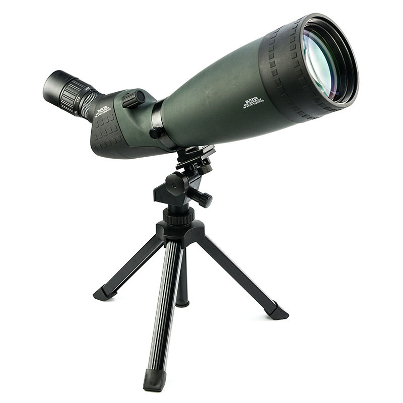 Зрительная труба 25-75X100 с мощным объективом дальнего действия, большой Монокуляр для наблюдения за птицами с адаптером для телефона