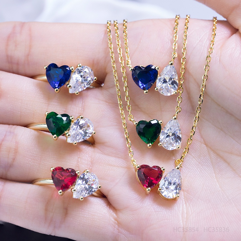 Модные ювелирные украшения Серебро 925 кольцо женские 14K позолоченные 18 каратные ювелирные украшения в форме сердца в итальянском стиле Драгоценное кольцо серебро