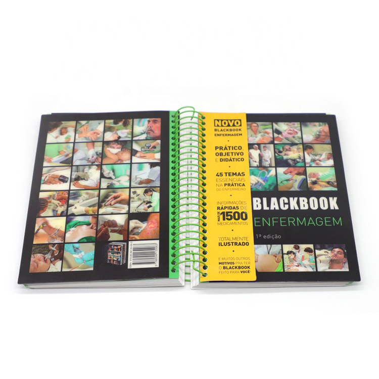 Offset Printing Iron Ring Art Paper Cover Custom Spiral Book Printing