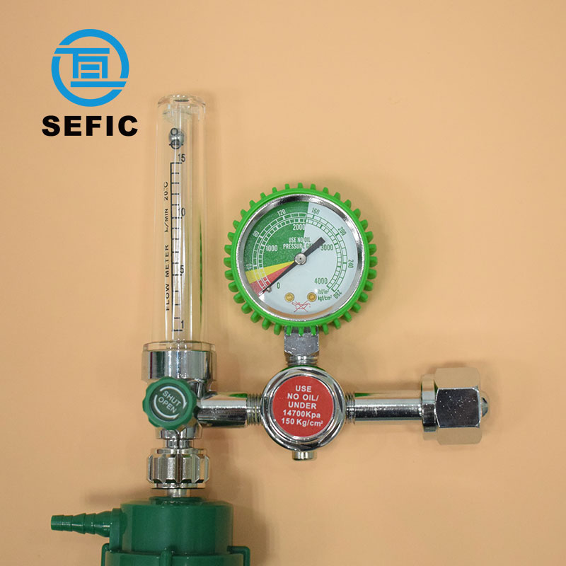 Good Quality Full Brass Medical Oxygen Regulator With Flow Meter And Humidifier