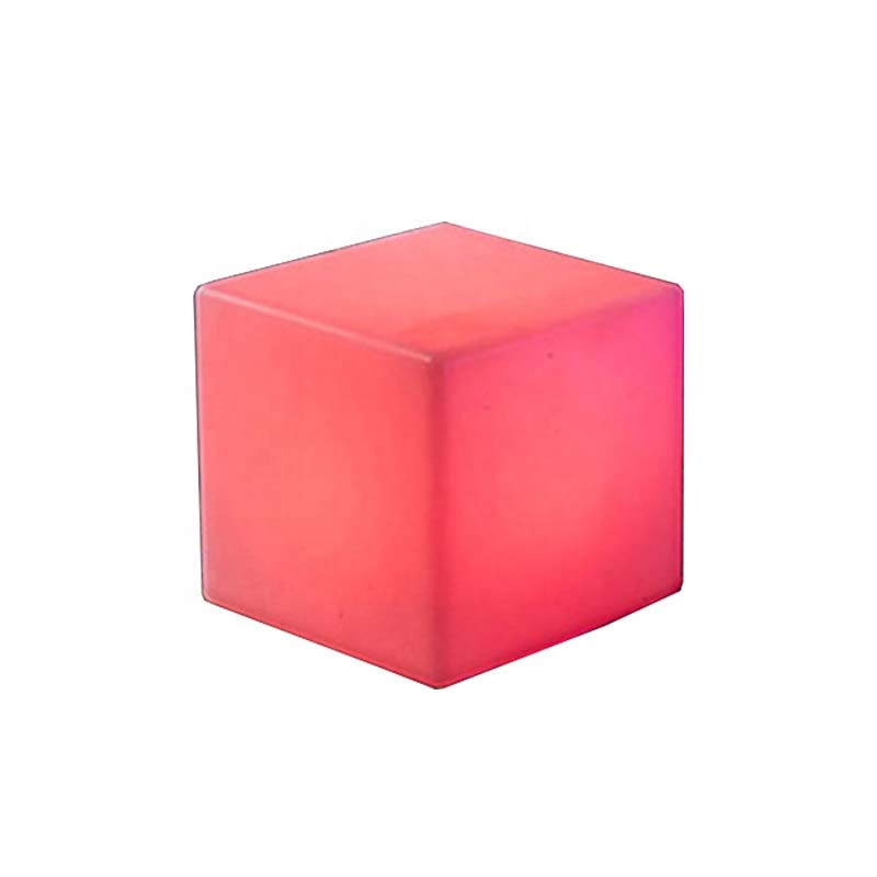 Полиэтиленовый RGB Беспроводной светодиодный светильник, наружная мебель, кубический светильник, барный стул для украшения отеля, мебель