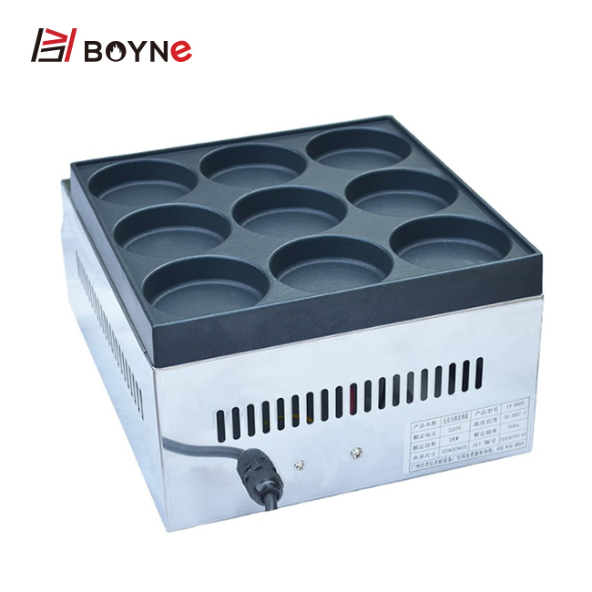 Electric 9 Holes Hamburger Bread Machine / Hamburger Bun Making Machine