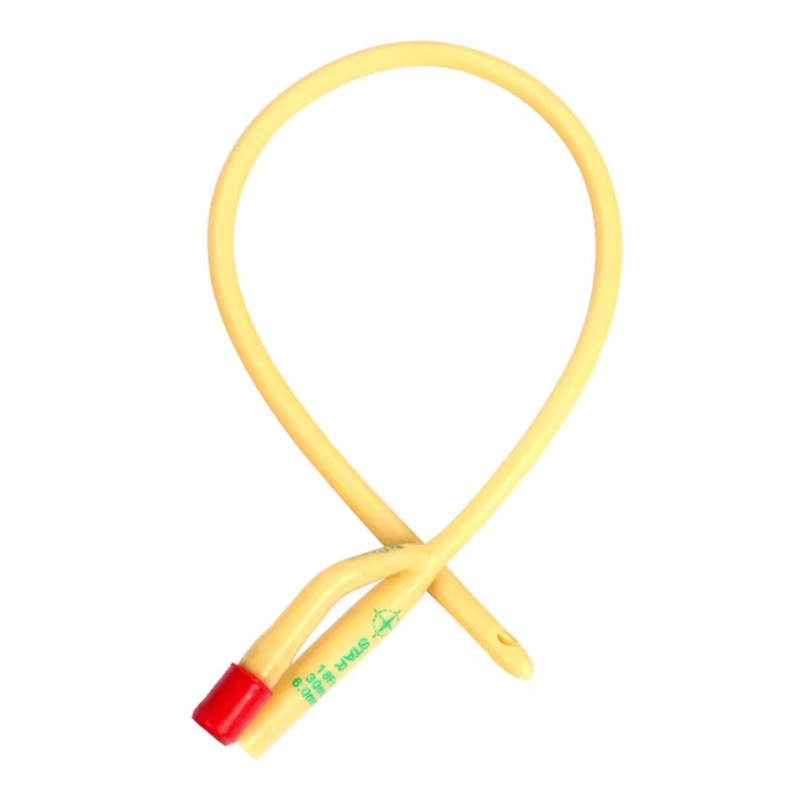Silicone coated urethral catheter latex urethral catheter with urethral probe balloon