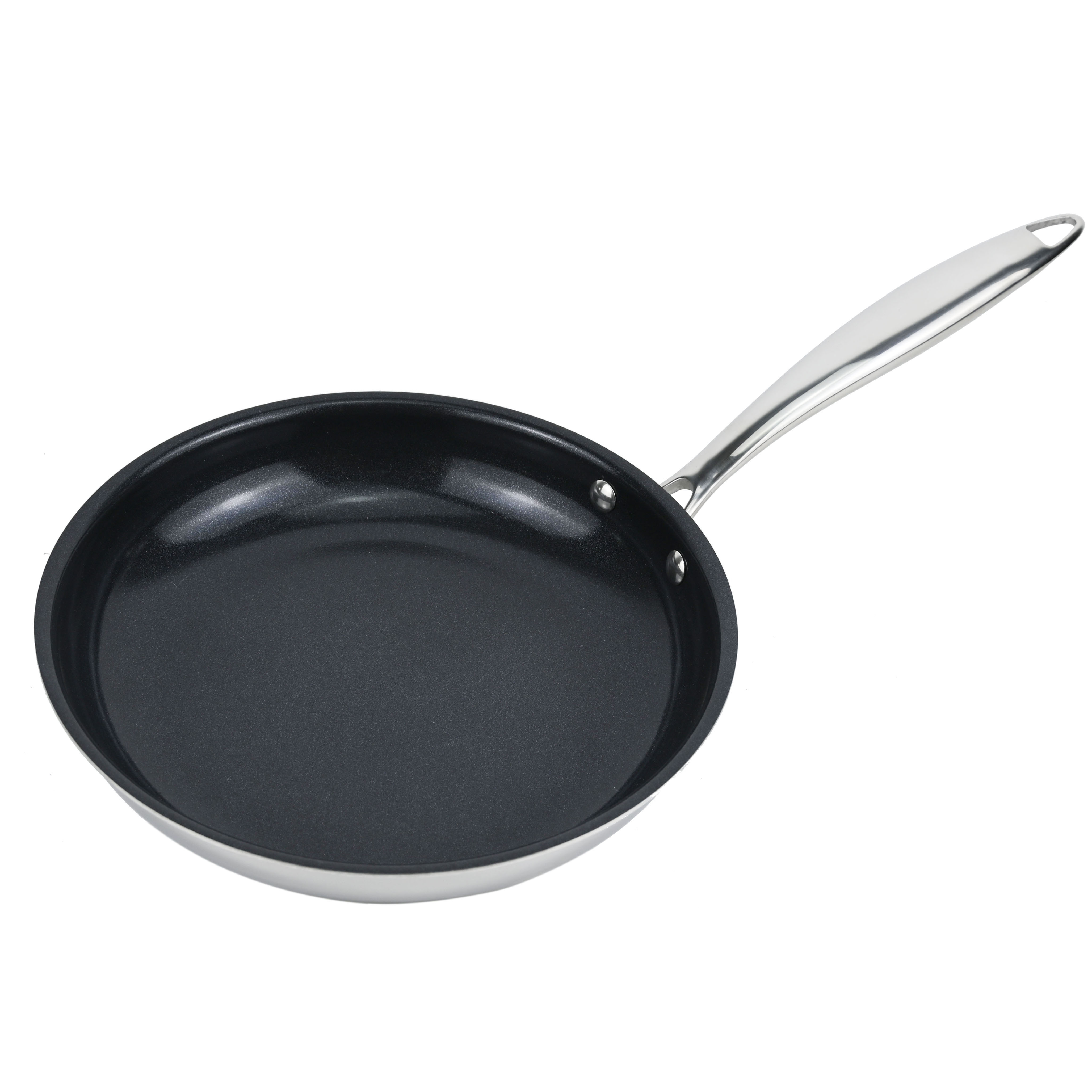 Wholesale Triply Stainless Steel frying pan 20cm Food Grade italy frypan ceramic coating non stick frypan