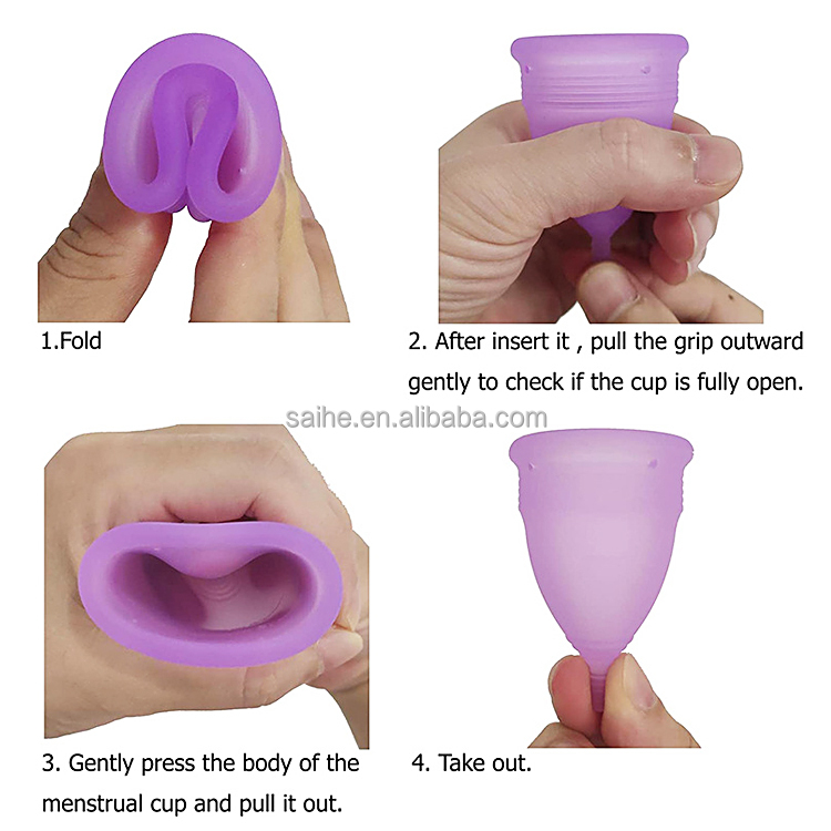 Hot Selling Eco-Friendly Reusable Menstrual Cups 100% Medical Silicone Close Fit Menstrual Cup For Ladies