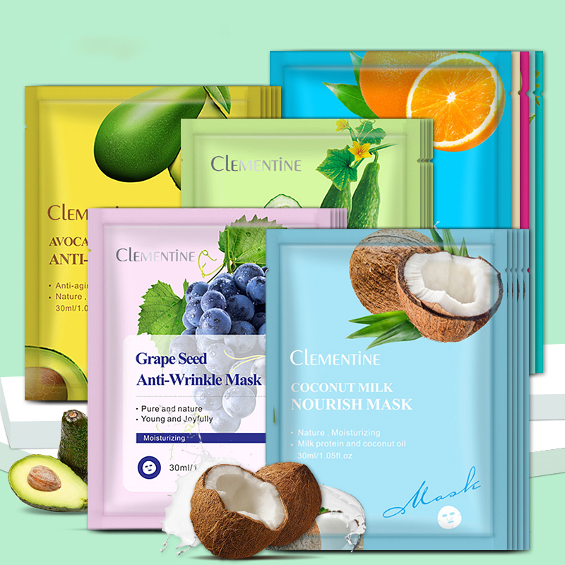 wholesale plant fruit extract moisturizing korean facial mask sheet