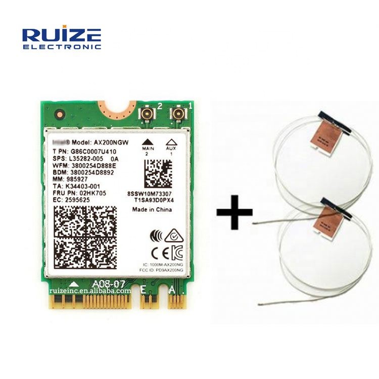 2400 Мбит/с Dual Band 802.11ax Wi-Fi 6 AX200NGW M.2 беспроводной Wlan Wi-Fi адаптер карт AX200 с BT 5,0 MU-MIMO