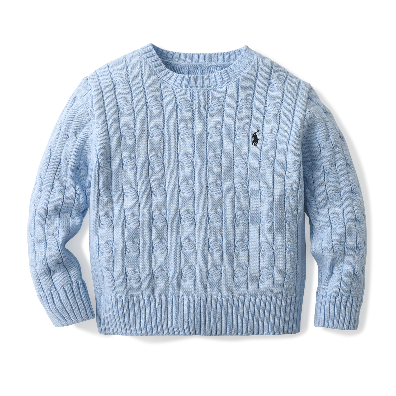 Custom Cotton Kids Knit Sweater Horse Pattern Long Sleeve Knitting Polo Cable Pullover Baby Boy Girl Crewneck Children Knitwear