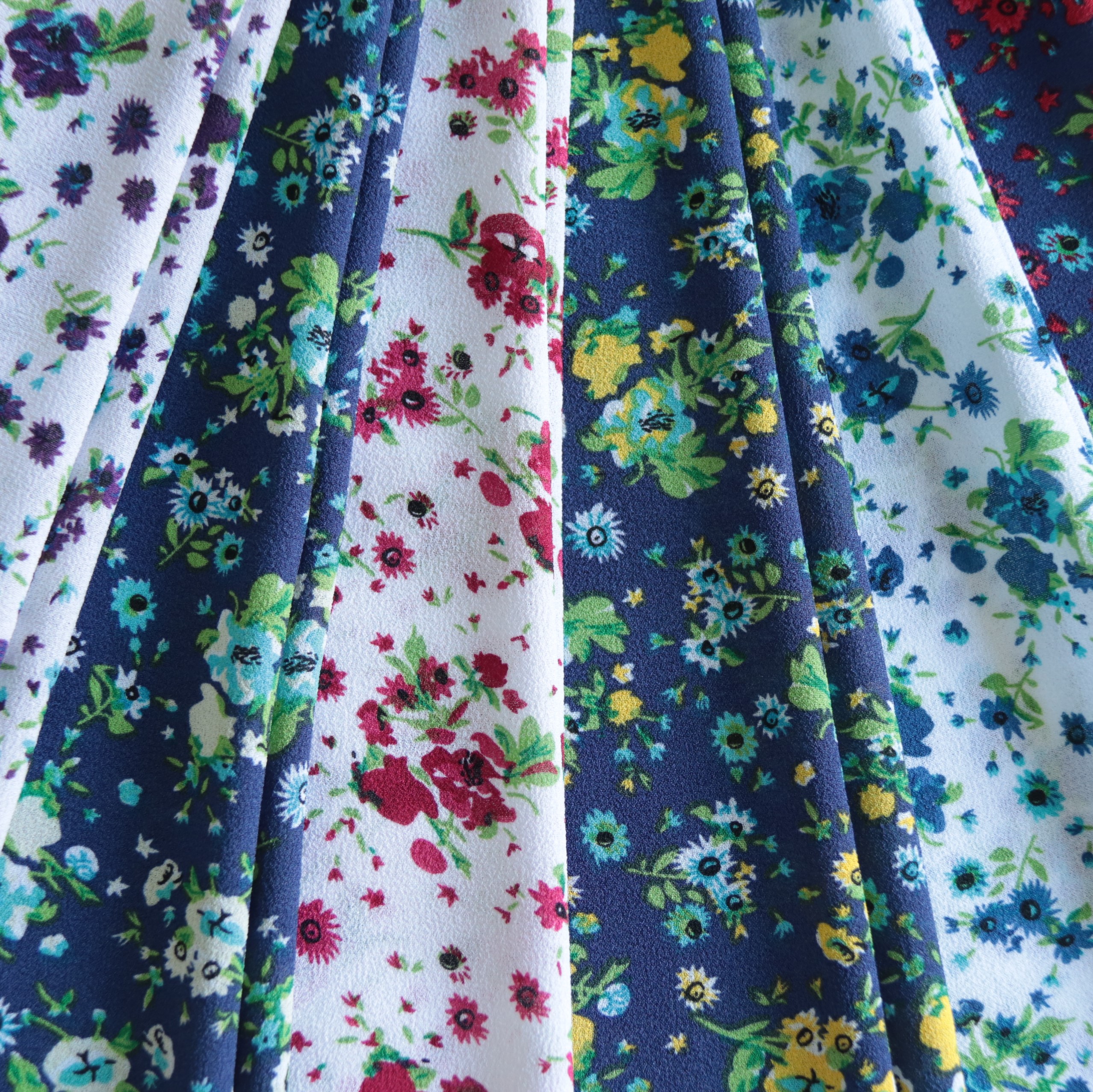 NO MOQ Custom print High elastic crepe polyester chiffon fabric wedding dress dress fabric women's dress fabric
