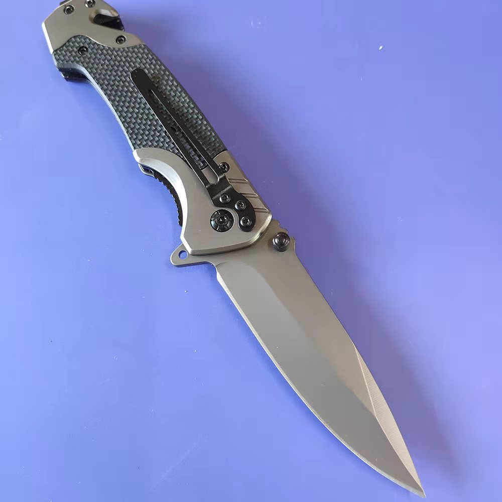 stainless steel black outdoor pocket knife Military knife mini survival knife