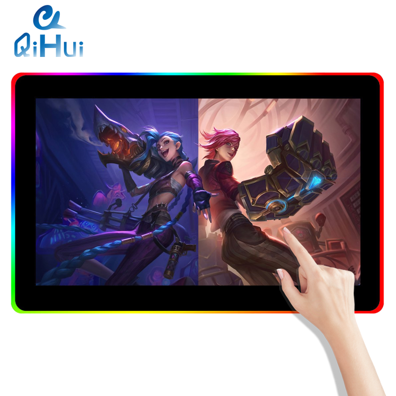 Qihui инновационные продукты AC 12 вольт 23,8 дюймовый IPS RGB емкостный игровой сенсорный экран светодиодный монитор 100*100 мм Vesa крепление