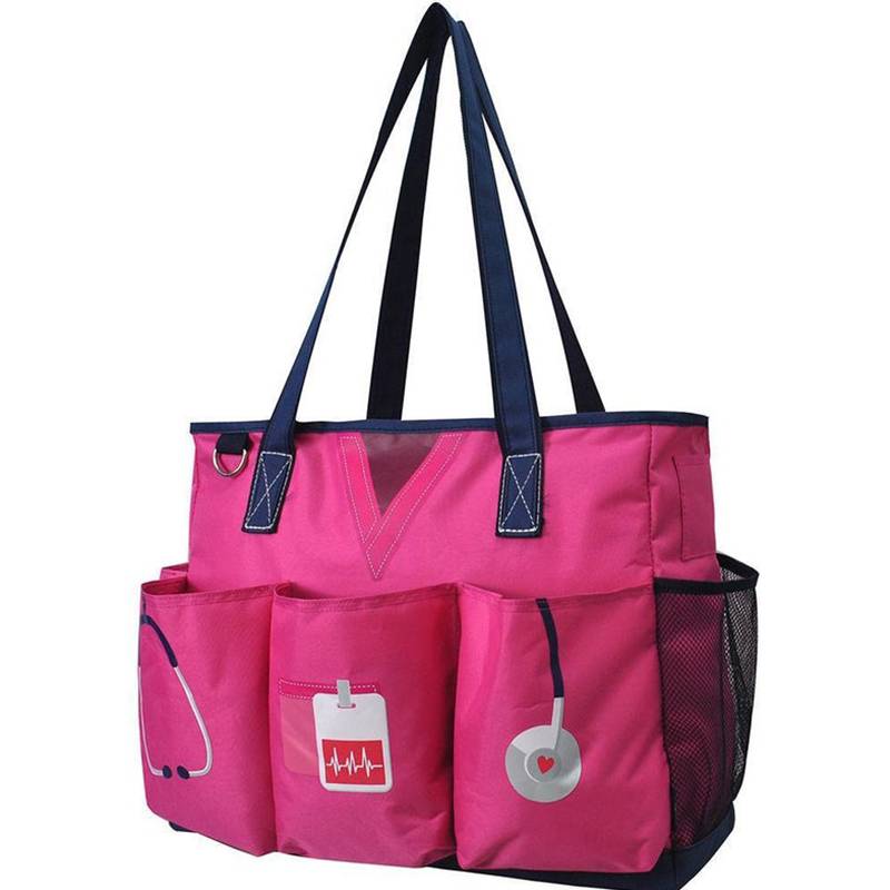 Monogrammed canvas utility tote, оптовая продажа, женская сумка-тоут для медсестер, Холщовая Сумка-тоут