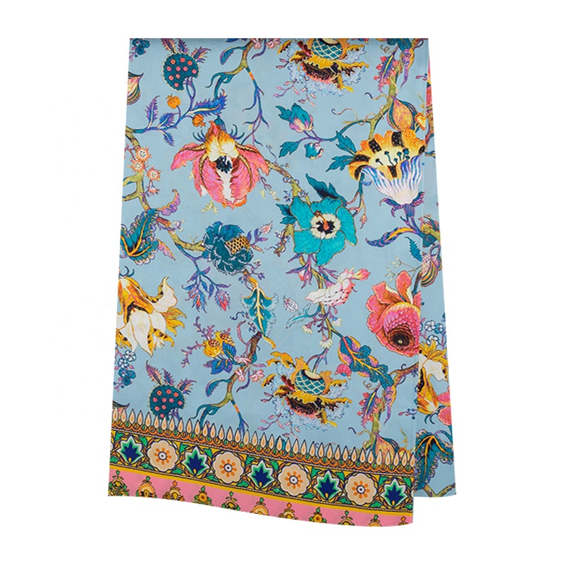hot sale custom 16/19/22/25/30/40MM Silk satin fabric 100%pure silk satin Digital print fabric for dress pajama apparel