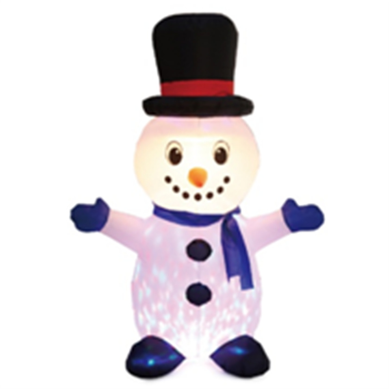 IP44 Lawn inflatable home decor 3.5ft/90cm Inflatable Snowman inside disco light show