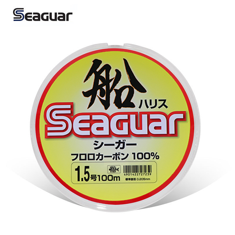 Японская рыболовная леска Seaguar 100 м, сверхпрочная однонитевая прозрачная фторуглеродная рыболовная леска