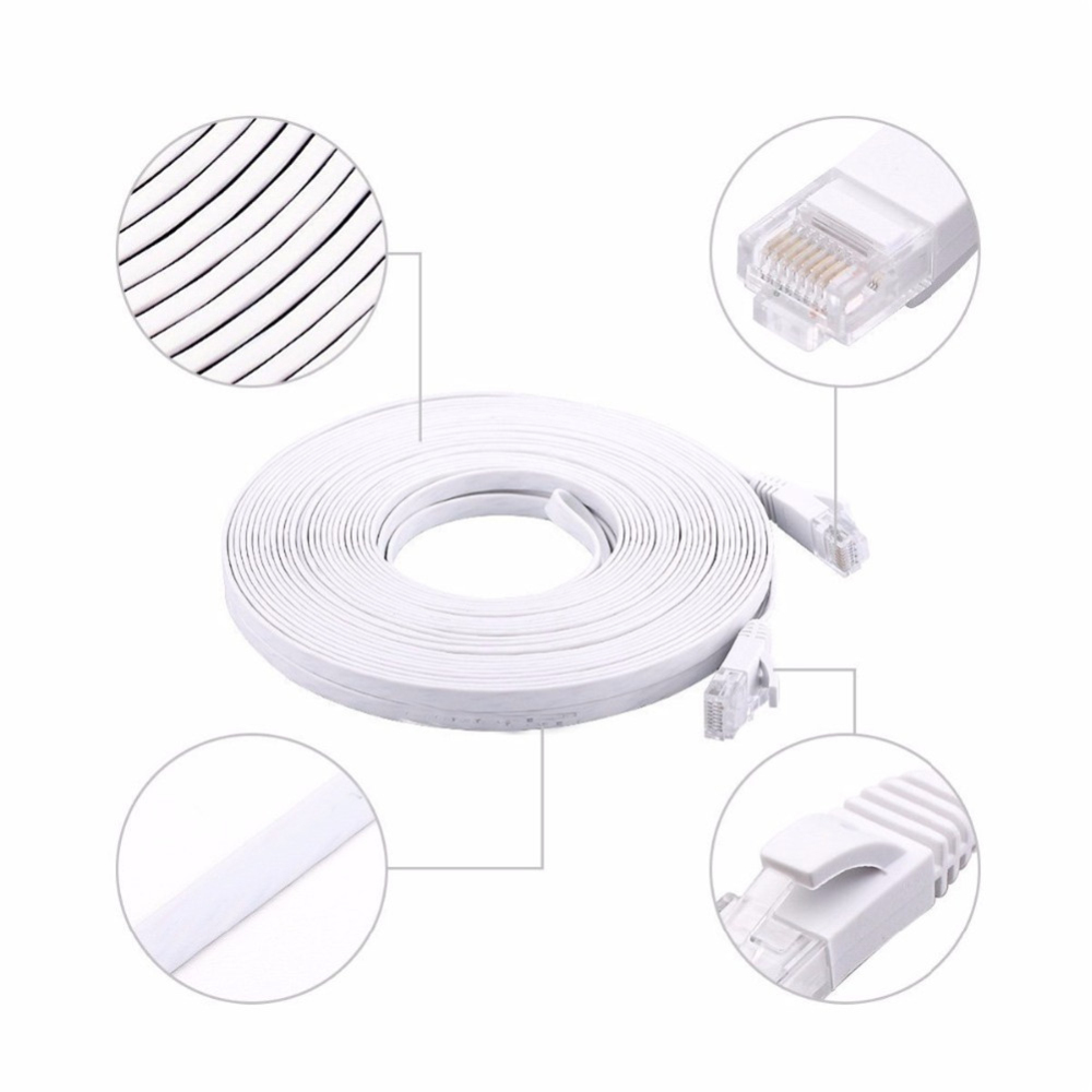 1 м 2 м 5 м пользовательский любой длинный UTP FTP cat 6 плоский патч-корд ethernet Cat6 Lan-кабель для связи