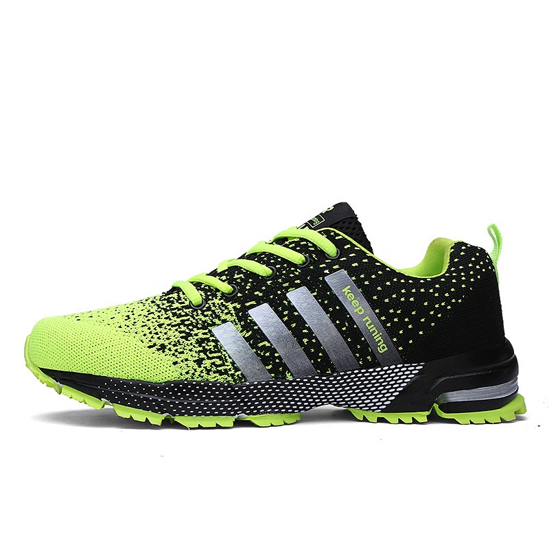 Factory Price Spring Large Size Breathable Mens Knitted Sneakers Custom Branded
