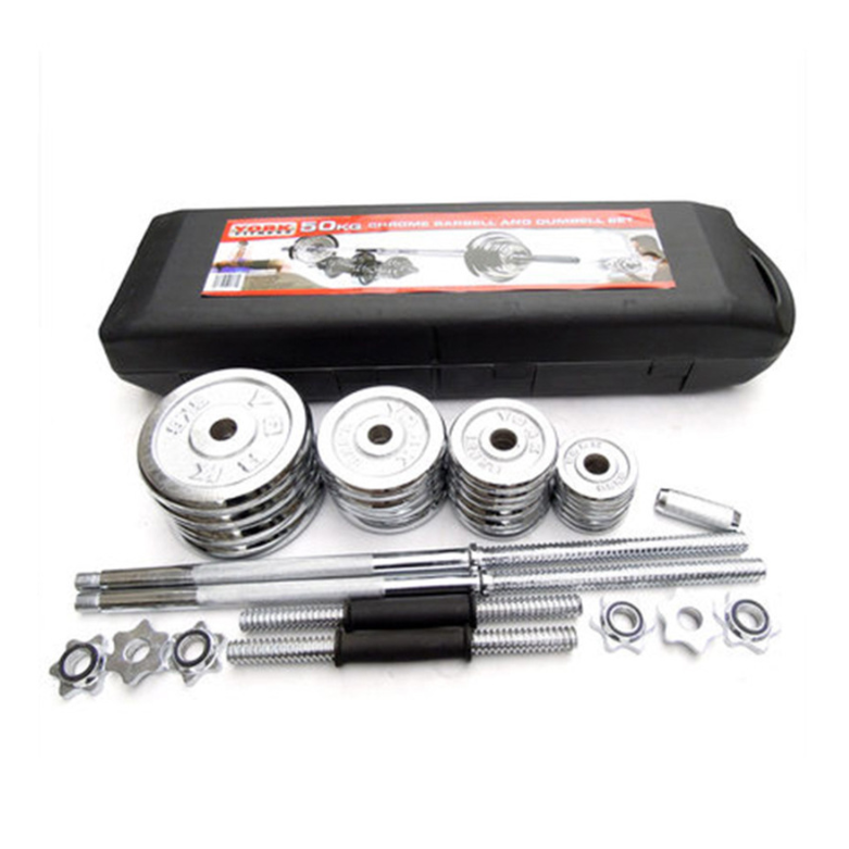 New Arrival Gym equipment 50kg Black Adjustable Dumbbell Barbell Set With Case