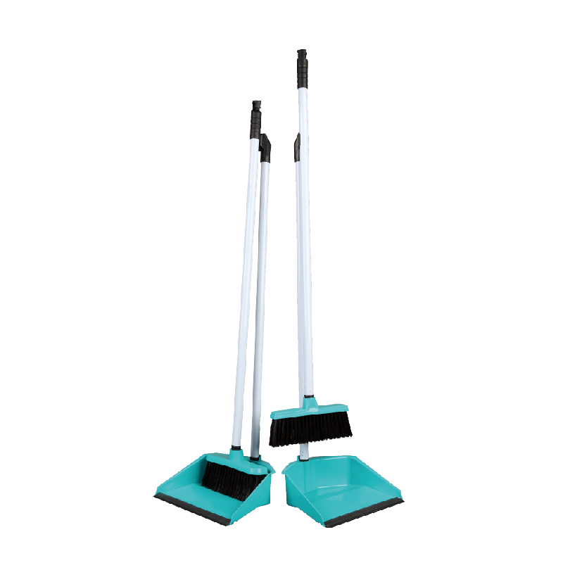 MSN LONG HANDLE DUST PAN & BROOM SET