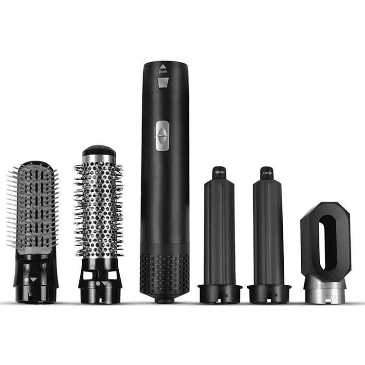 MultiFunctional Hair Dryer Comb Straightening Curling Iron Rotating Brush Professional 5 In 1 Hair styler wholesale auto set