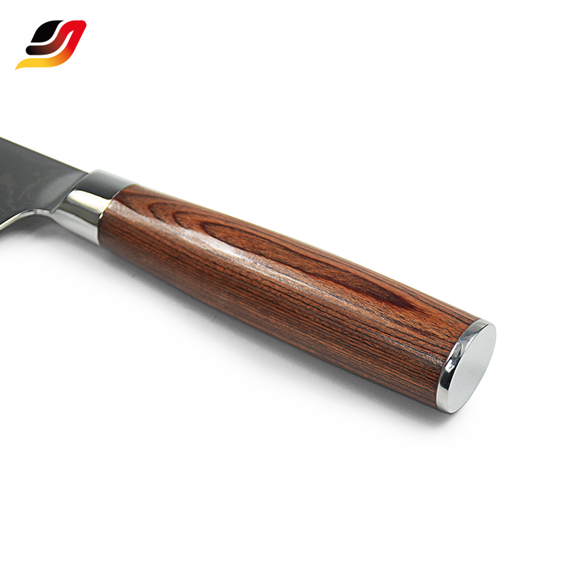OEM/оптовая продажа 7 дюймов, дамасский нож Santoku 67 слой Дамаск из нержавеющей pakka кухонных ножей с деревянной ручкой