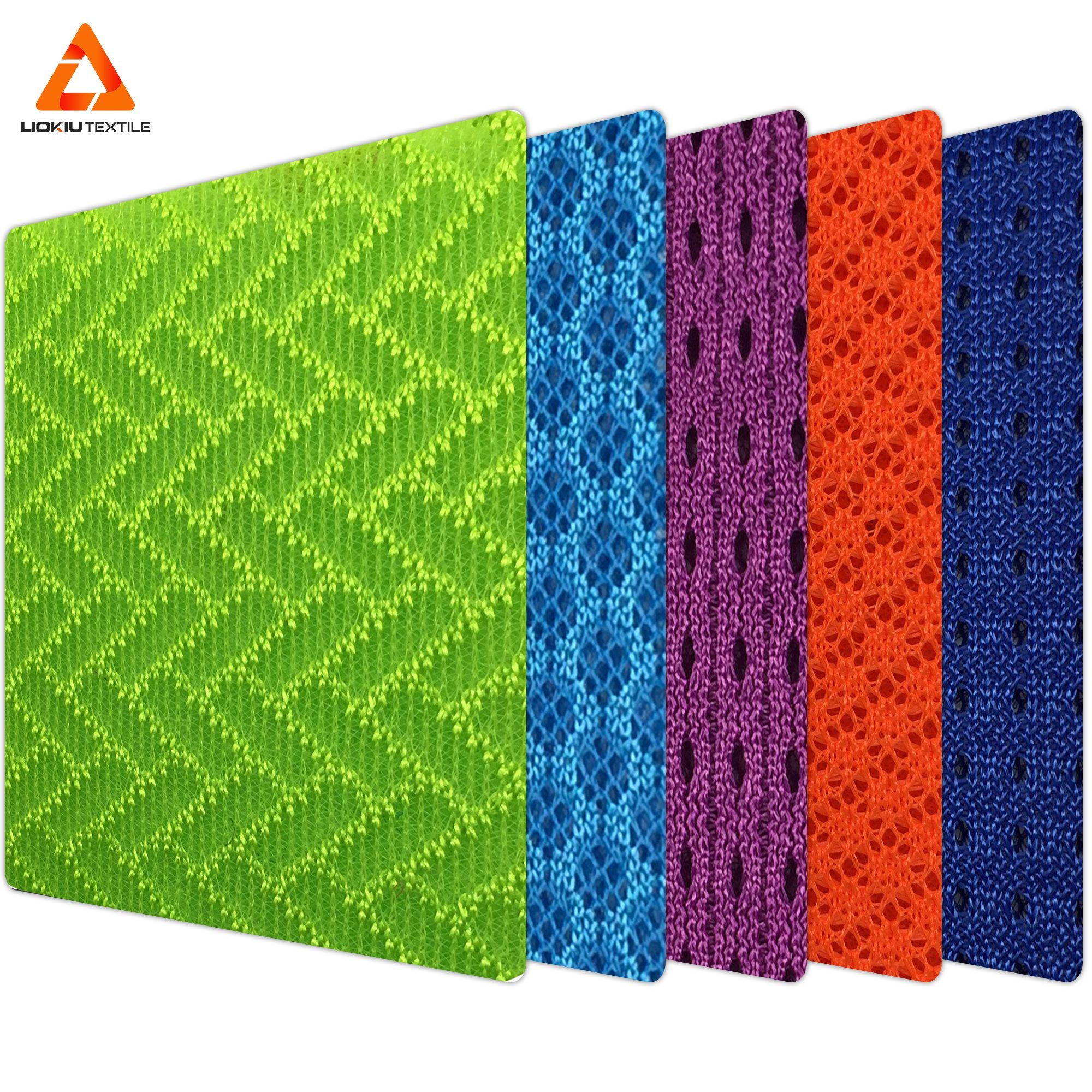 Air Mesh Fabric Memory Knitted Net for Sofa Cover 4-way Stretch Breathable Jacquard Factory Direct 100 Polyester Plain Dyed 75D