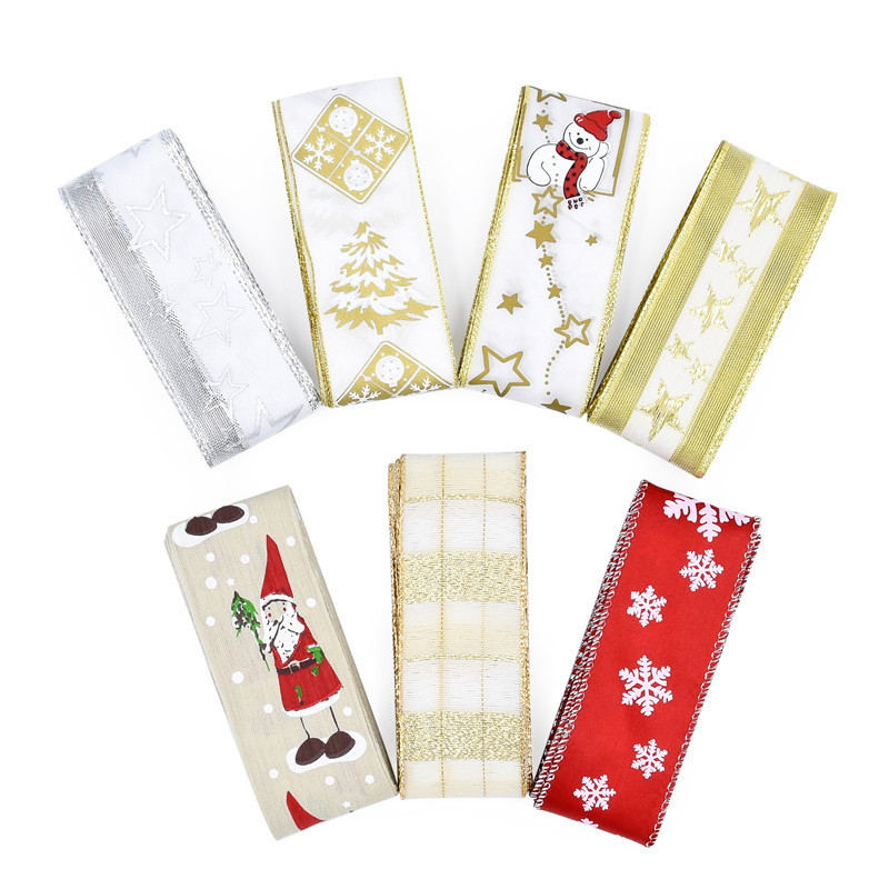 40MM WIDE 5yard one roll Gift Package Party Decoration Grosgrain Christmas Ribbon