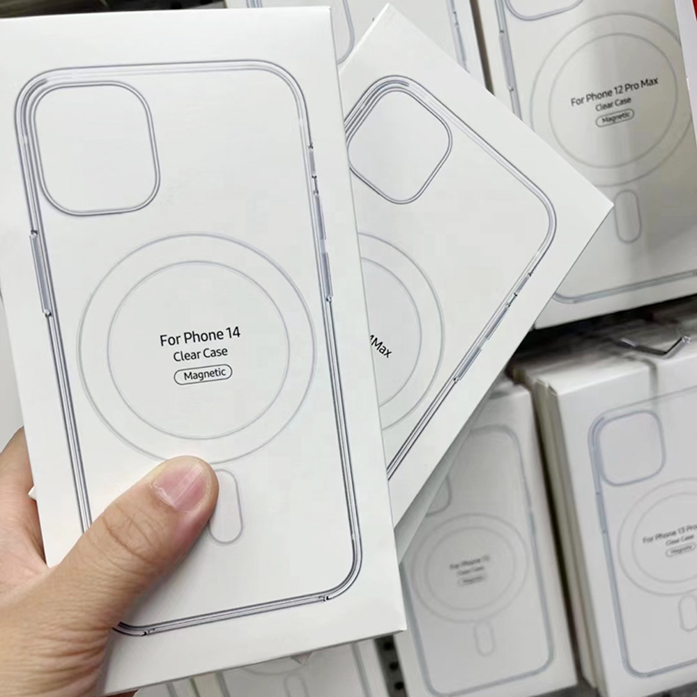 Оригинальное качество для Apple iPhone 14 Pro Max Mag безопасное магнитное кольцо чехол для телефона прозрачный силиконовый Magsafing Беспроводное зарядное устройство