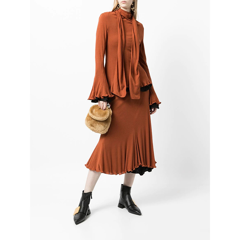 OEM Summer double-layer skirt with ruffled skirt