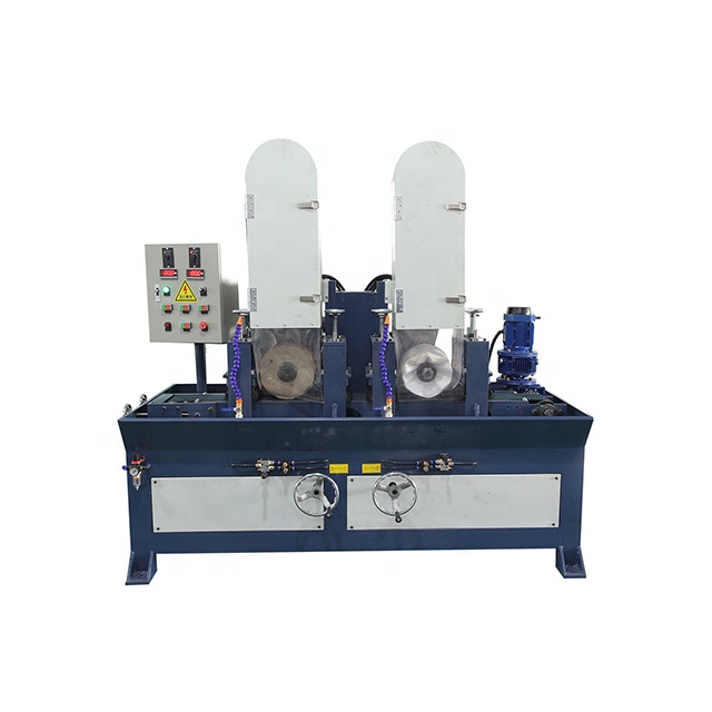 2 head abrasive belt flat sheet grinding sanding machine