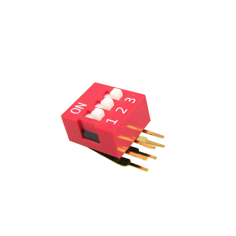 DA-03 3 Pin SPST кнопочный переключатель электронный красный DIP-переключатель