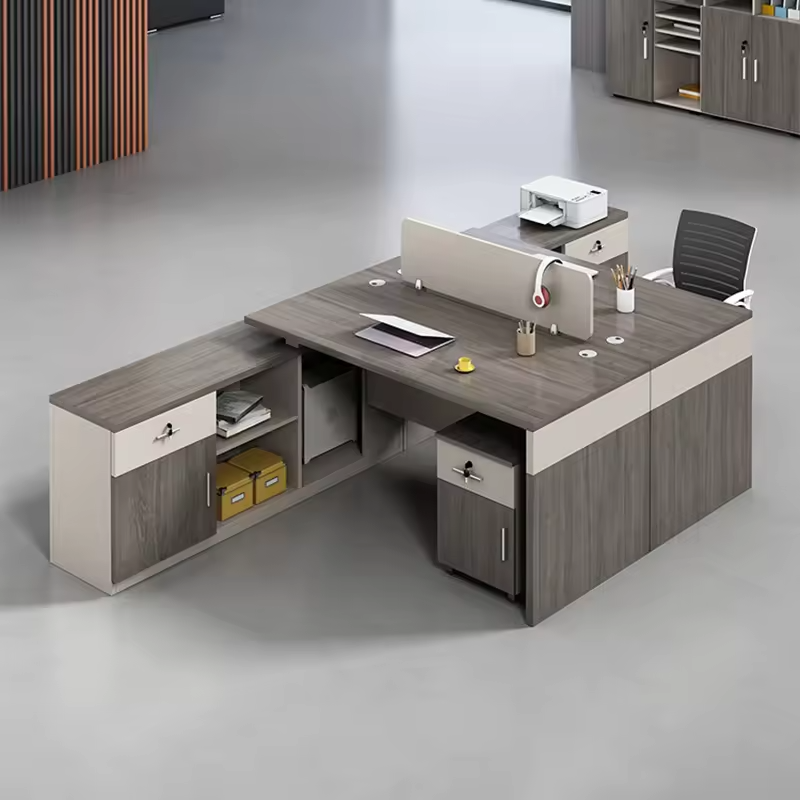 Office Furniture Modern Design Table Partition Modern Office Workstation L Shaped Wooden Office Desk
