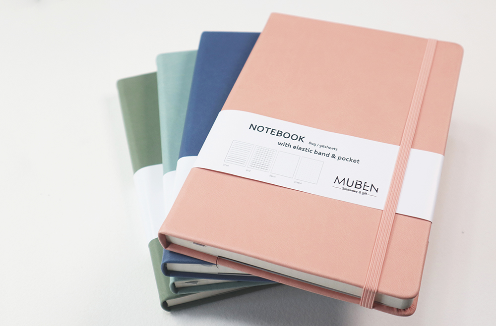 Free Sample Wholesales PU Leather A5 business customized Logo Notebook with pocket