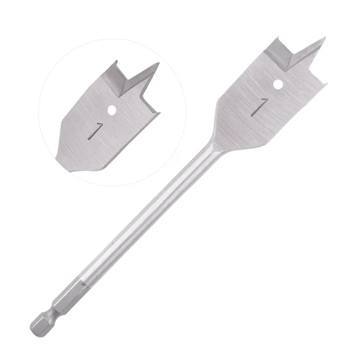 Tri-Point Paddle Brocas Flat Wood Spade Drill Bit for Wood Clean and Fast Drilling Trishula Working 38mm